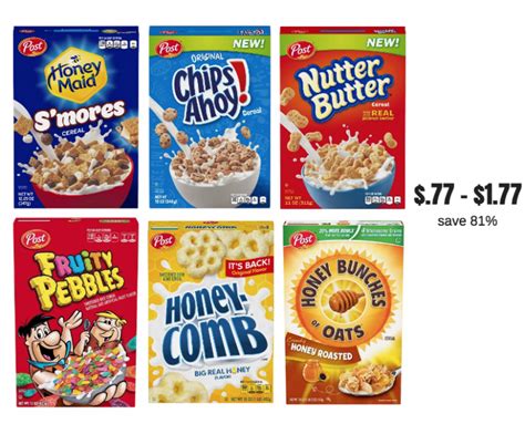 Post Honeycomb, Chips Ahoy & NutterButter Cereals Just $.77 Other Post ...