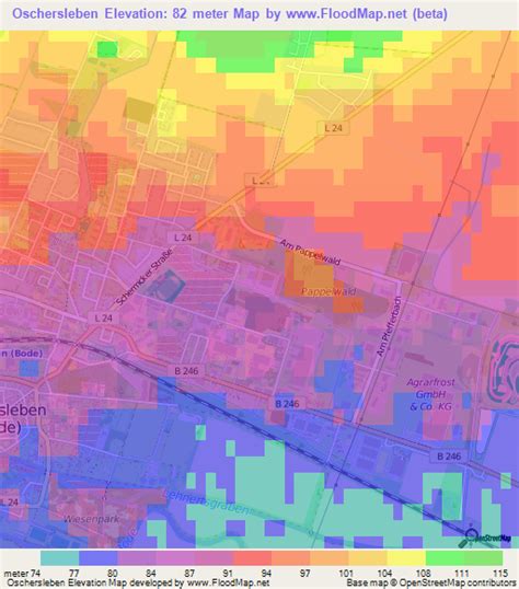 Elevation of Oschersleben,Germany Elevation Map, Topography, Contour