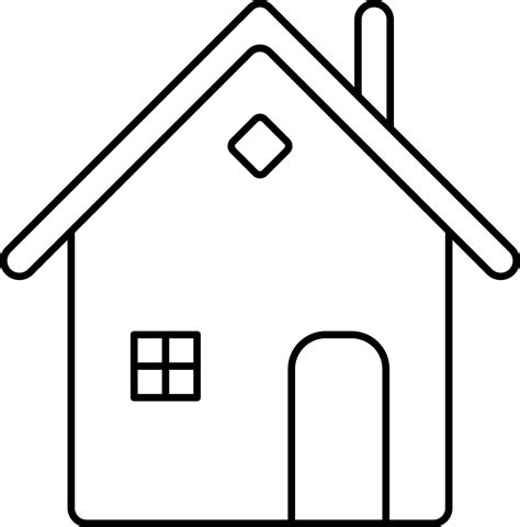 Black Line Art Illustration Of Hut Icon. 24143820 Vector Art at Vecteezy