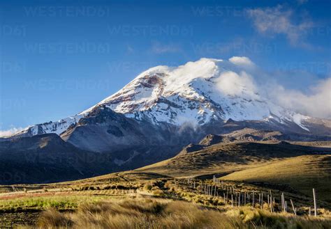 Chimborazo Volcano, Chimborazo Province, Ecuador, South America stock photo