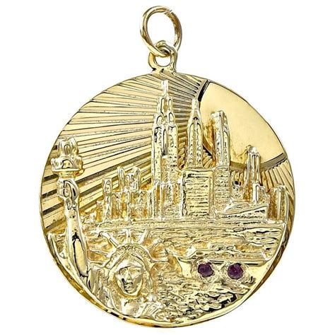 New York City Gold Charm at 1stDibs | new york charm