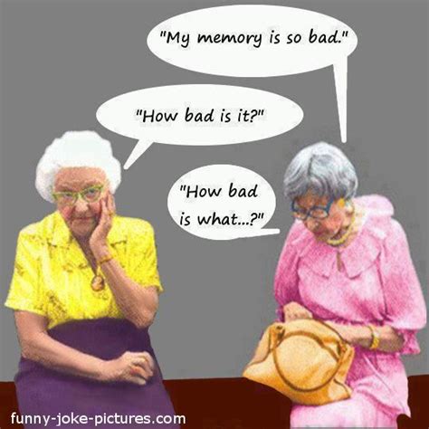 Funny Elderly Cartoons | Funny Old Women Memory Joke Picture - Mu ...