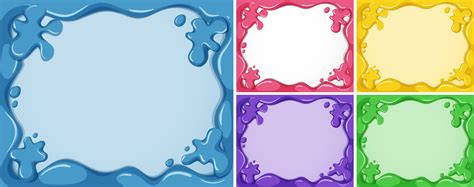 Five frame templates in different colors 367834 Vector Art at Vecteezy