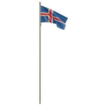 Iceland Flag With Pole, Iceland Flag Waving, Iceland Flag Waving ...