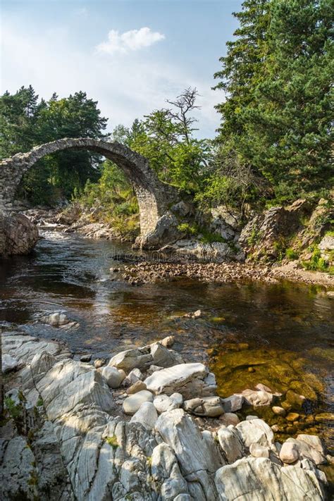 CARRBRIDGE, BADENOCH and STRATHSPEY/SCOTLAND - AUGUST 28 : Packhorse Bridge at Carrbridge ...