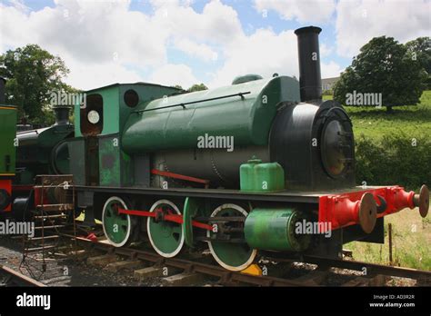 Classic old steam railway engine on the Gwili railway at Bronwydd Arms ...