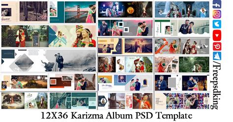 12X36 Karizma Album PSD Template Free Download - Freepsdking.com