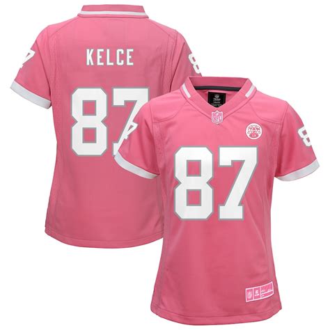 Youth Girls Travis Kelce Pink Kansas City Chiefs Bubble Gum Jersey