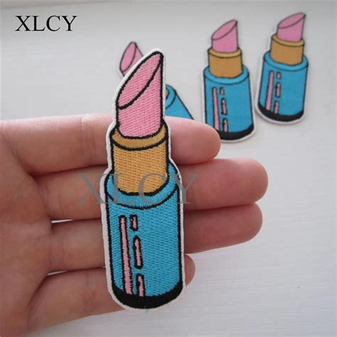1Pcs Embroidered Lipstick Patch for Clothing Iron Sewing Applique ...