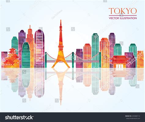 Tokyo Skyline. Vector Illustration - 233380114 : Shutterstock