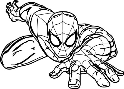 Cartoon Spider Spider Man Coloring Page - Wecoloringpage.com