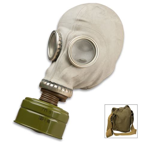 Russian SMS Gas Mask With Filter And Bag | BUDK.com - Knives & Swords ...