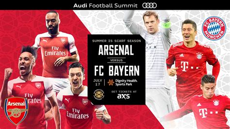 Arsenal FC vs. FC Bayern on July 17 | Dignity Health Sports Park