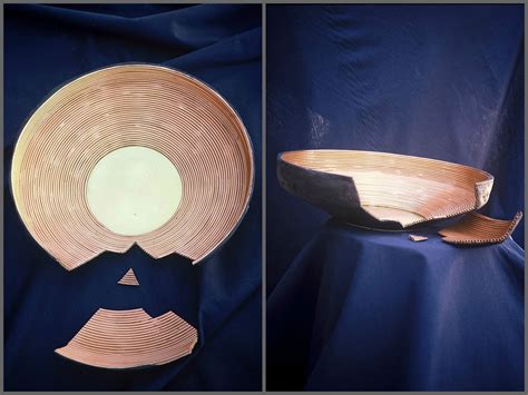 BROKEN BOWL (TWO VIEWS) 18in. diameter-x-5in. - Aureleo Rosano