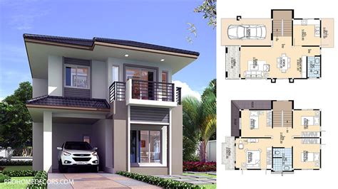 Small House Plans 7.5x10.3 meter with 4 Bedrooms - Pro Home DecorS