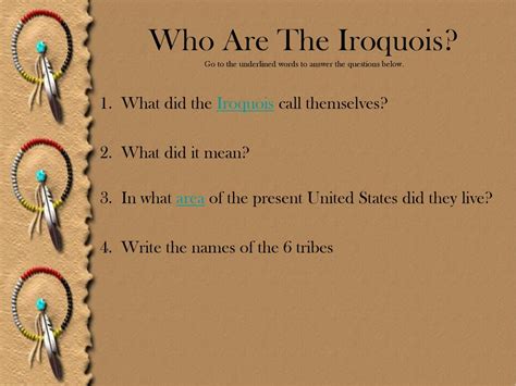 The Iroquois. - ppt download