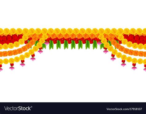 illustration of Flower garland decoration toran for Happy Diwali Holiday background. Download a ...