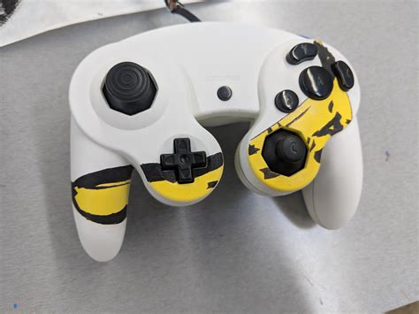 Custom GameCube controller I made using spray paint and sharpie, it's ...