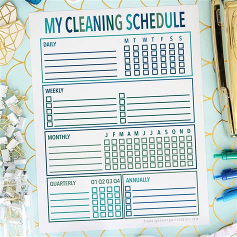 Free Printable House Cleaning Schedule & Cleaning Checklist