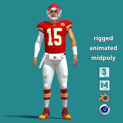 3D Rigged Patrick Mahomes NFL by tranduyhieu