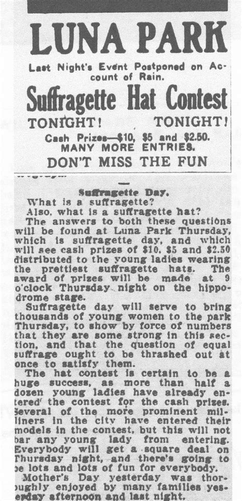 Pennsylvania Piecemaker: Suffrage Fashion Week: Suffrage Hat Contest and Bird Conservation