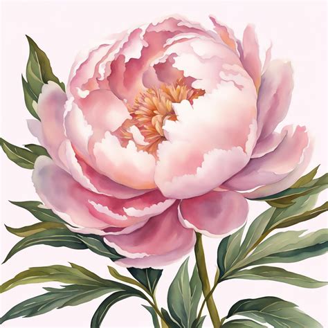 Pink Peony Watercolor Free Stock Photo - Public Domain Pictures