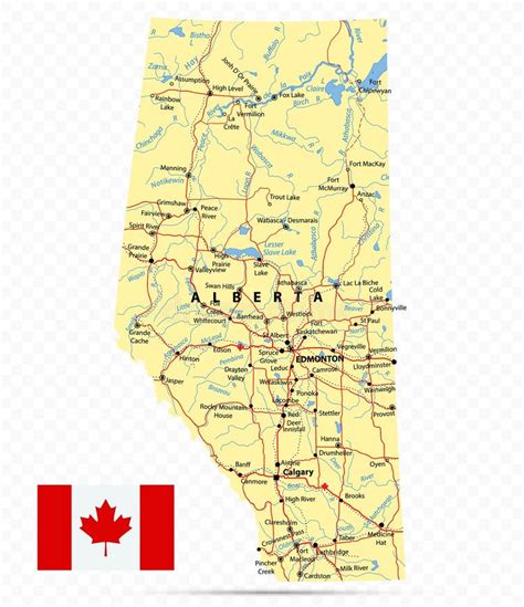 Alberta Canada Road Map - Rosa Wandie