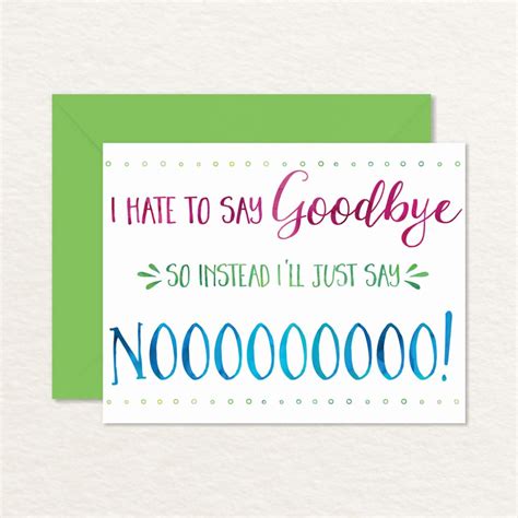 Going Away Printable Card