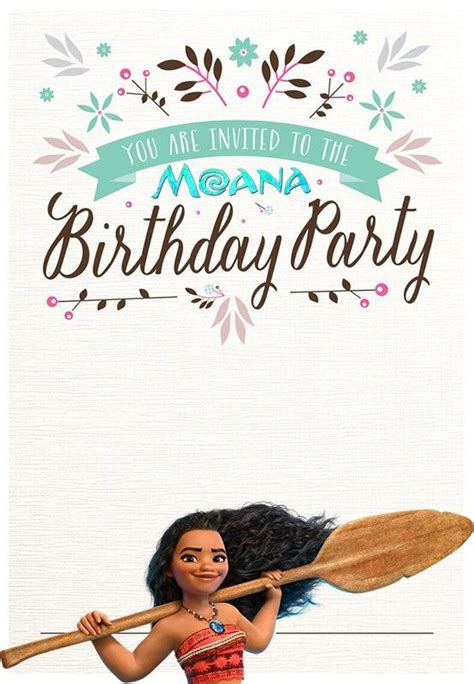 7+ Moana Invitation Templates - Free and Printable | Invitation World | Moana birthday ...