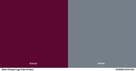 Qatar Airways Logo Color Scheme » Brand and Logo » SchemeColor.com