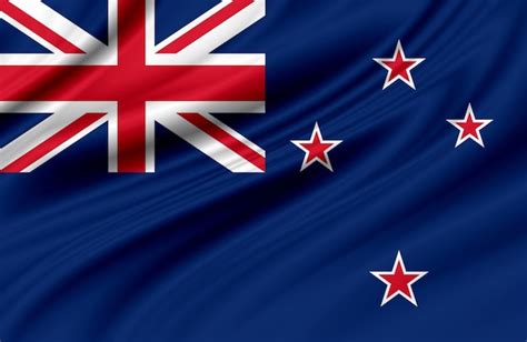 Premium Photo | Flag of New Zealand. close up waving flag of New ...