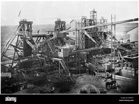 Washing plant at De Beers diamond mines, Kimberley, c.1900. In 1887 and 1888 Cecil Rhodes ...