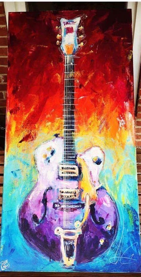 Pin by Wendy Rose on Guitar paintings | Guitar art painting, Music art painting, Guitar painting