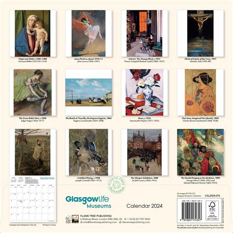 Glasgow Museums Wall Calendar 2024 (Art Calendar) - Book Summary & Video | Official Publisher ...