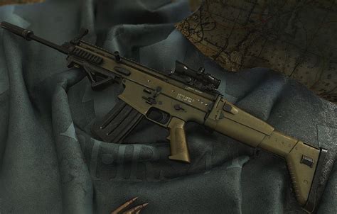 Weapons, gun, weapon, render, rendering, assault rifle, scar l HD ...