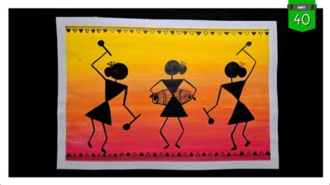 Simple Art Ideas Warli Painting Tutorial For Beginners, 58% OFF