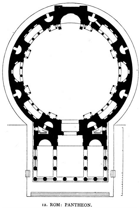 Dehio 1 Pantheon Floor plan - Panthéon (Rome) — Wikipédia | Panthéon ...