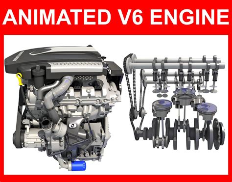 Animated V6 Engine | Engineering, Animation, Hdri images