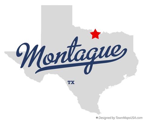 Map of Montague, TX, Texas