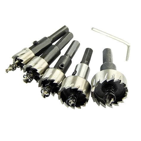 5 pics Professional stainless steel core Saw Pilot Twist Drill Bit Stainless Steel Hole Saw ...