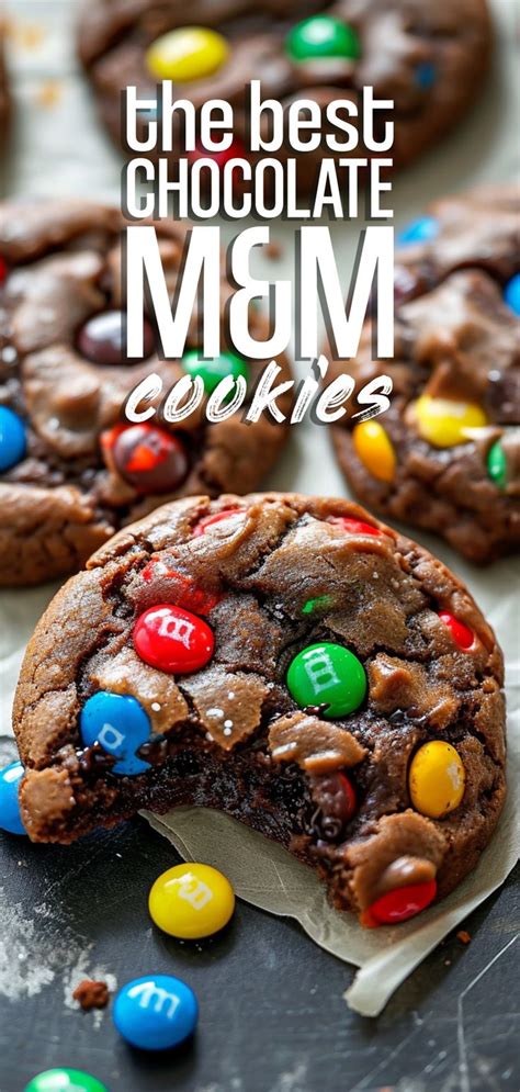 Soft Chocolate M&M Cookies [20 Minutes] | Recipe in 2024 | Mnm cookies ...