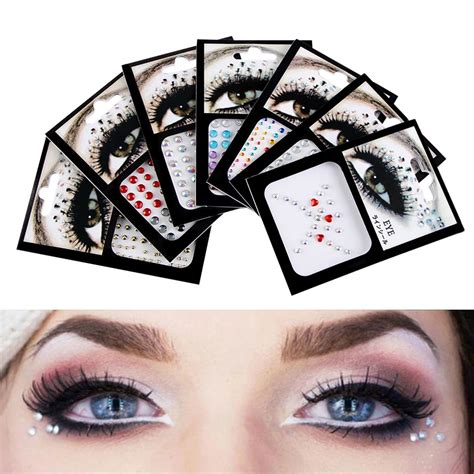 Aliexpress.com : Buy Jewel Body Eyes Makeup Crystal Eyes Sticker Tattoo Eyeliner Diamond Glitter ...