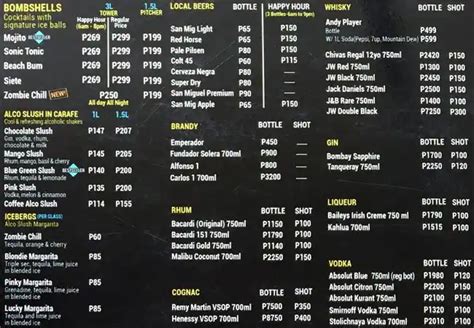 Chill Bar Menu, Menu for Chill Bar, Novaliches, Quezon City - Zomato ...