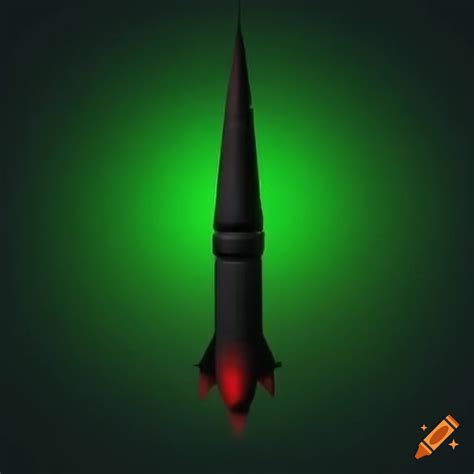 Green, black, and red triangle missiles