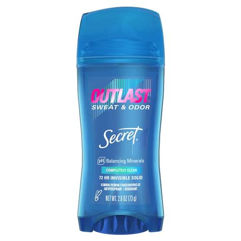 Secret Outlast 72 Hr Invisible Solid Antiperspirant Deodorant - Clean - Shop Deodorant ...