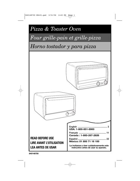 Proctor-Silex pizza and toaster oven User Manual | 32 pages | Original mode