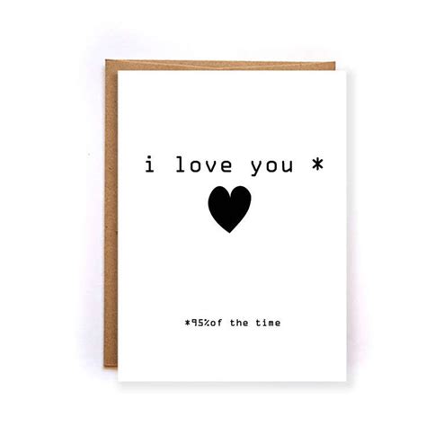 I love you, Funny Valentines Card, Card for Husband, Funny Love Card ...