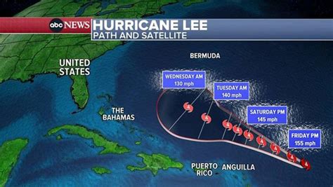 Hurricane Lee now a Category 4: Projected path, maps and tracker