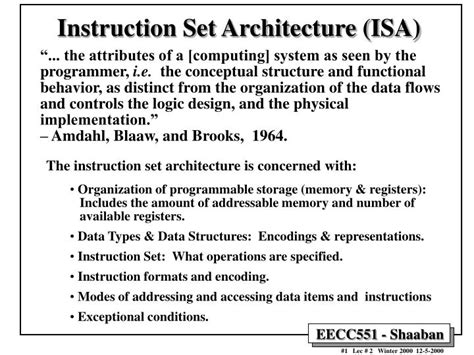 PPT - Instruction Set Architecture (ISA) PowerPoint Presentation, free ...