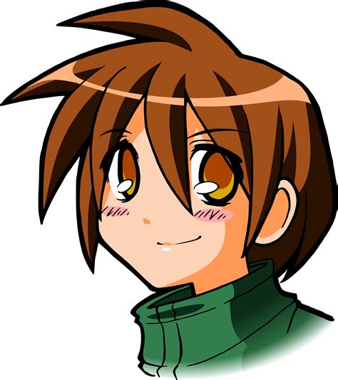 Clipart - Manga kid head